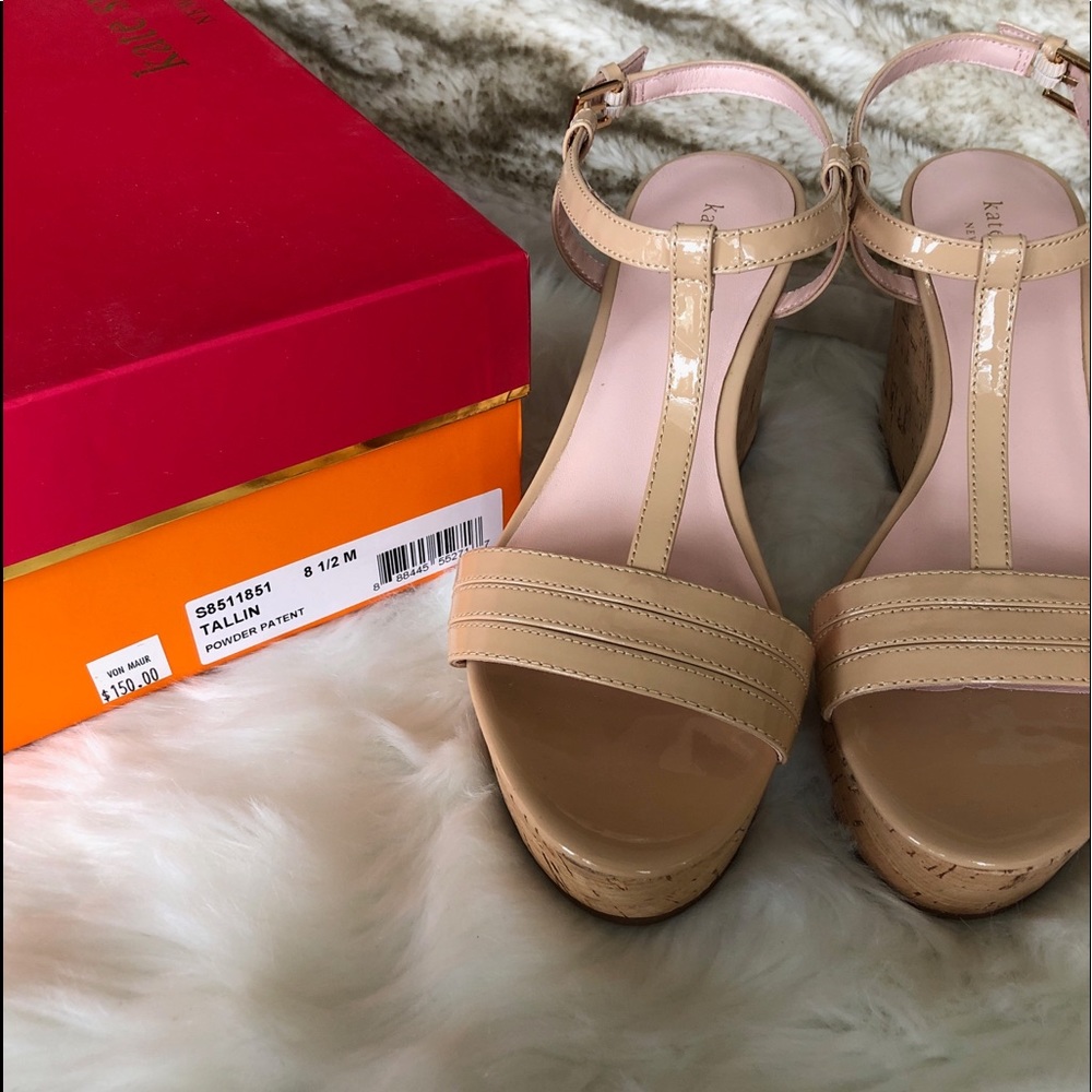 Kate spade cork platform/wedge sandals size 8.5